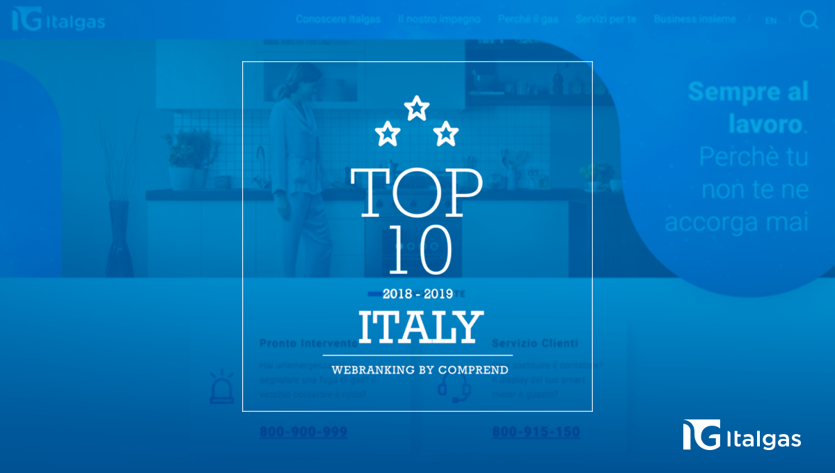 Italgas tra le TOP 10 della Classifica Webranking 2018-2019