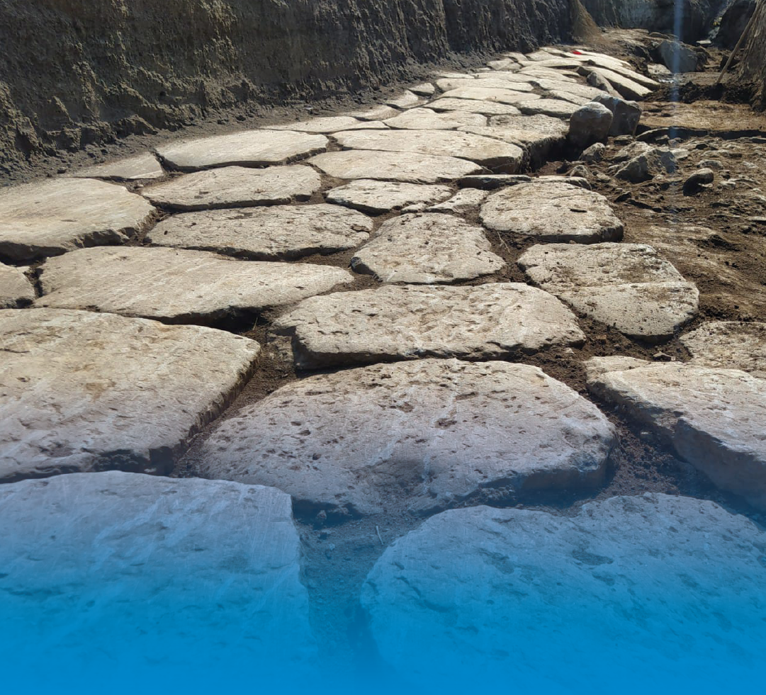 Ritrovati durante i lavori Italgas ad Anguillara Sabazia due tratti dell’antica via Clodia