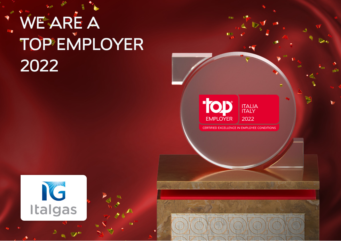 Italgas is recognised as a Top Employer 2022 in Italy