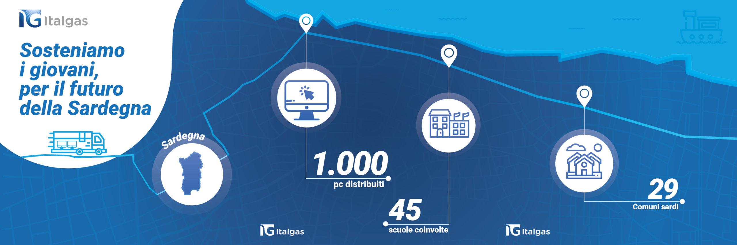 Digitalizzazione e istruzione.  Italgas dona 1.000 computer alle scuole della Sardegna