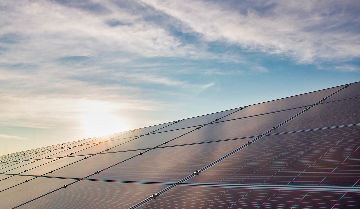 Geoside (Italgas) photovoltaic panels aimed at energy saving and CO2 reduction.