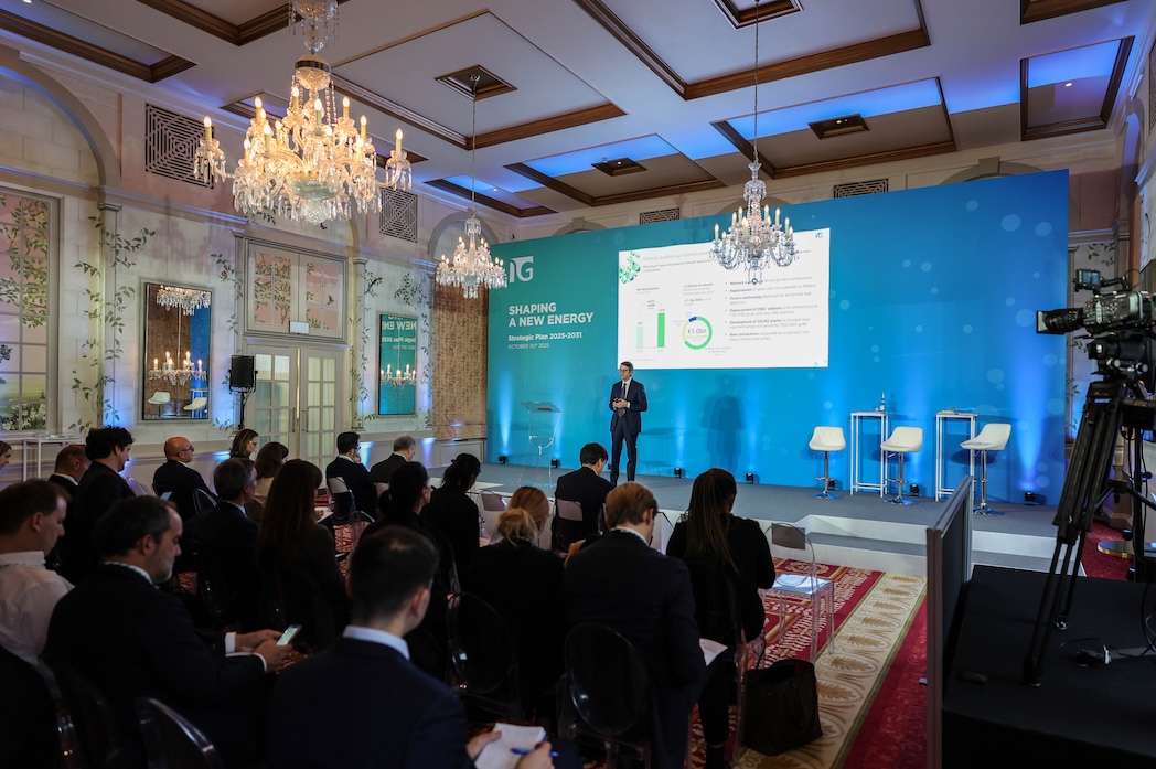 Foto dell'evento di presentazione del nuovo piano strategico Italgas 2025-2031